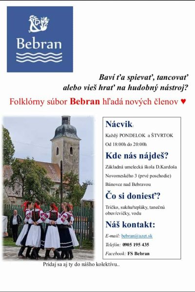 náborový plagát Bebran